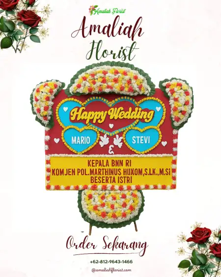 Papan Bunga Pernikahan Bacem